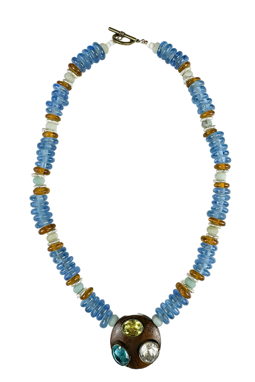 Tribal Pendant Necklace | Blue