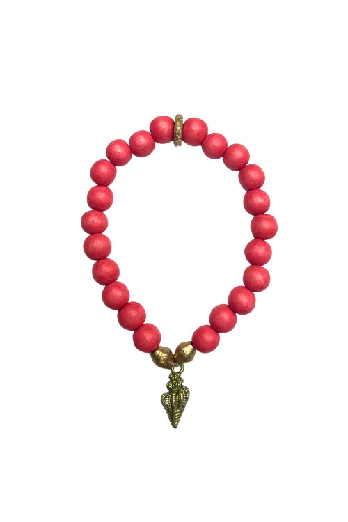 Shell Charm Stack Bracelet | Coral | Final Sale