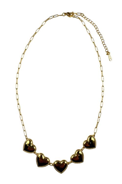 Layered Heart Necklace | Gold