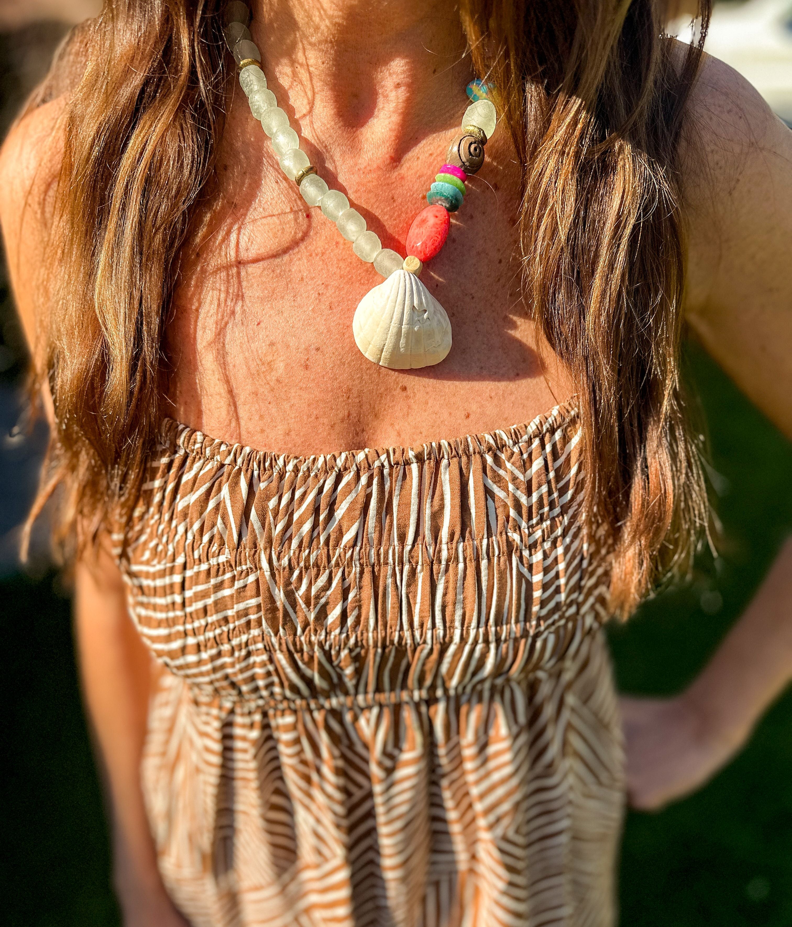 Tribal Shell Necklace | Calypso