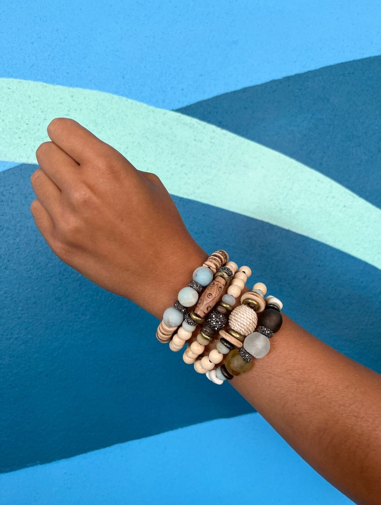 Tribal Stack Bracelet | Sea Glass | Final Sale